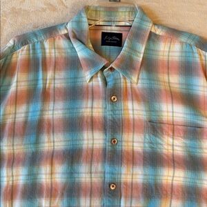 Tommy Bahama x Indigo Palms long sleeve button down shirt tencel lyocell XXL